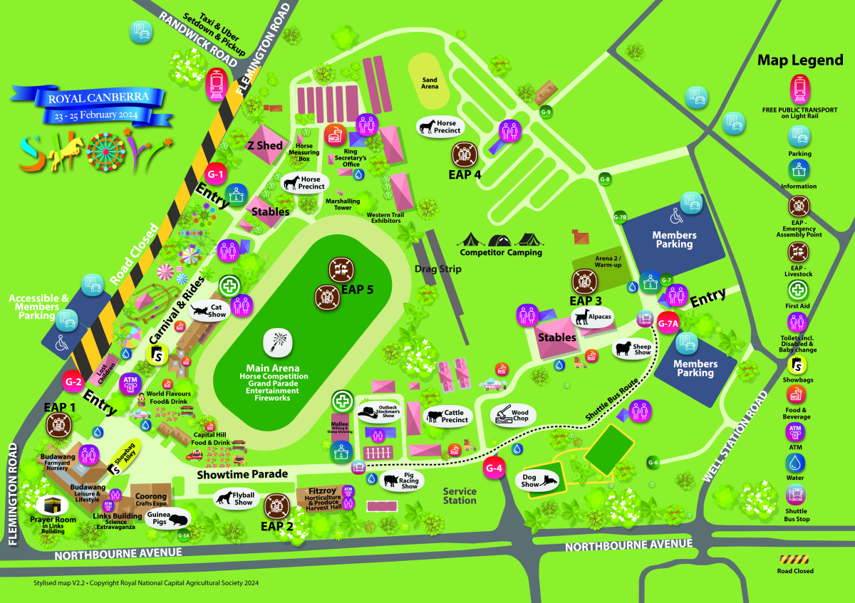this is an image of the show map for 2023