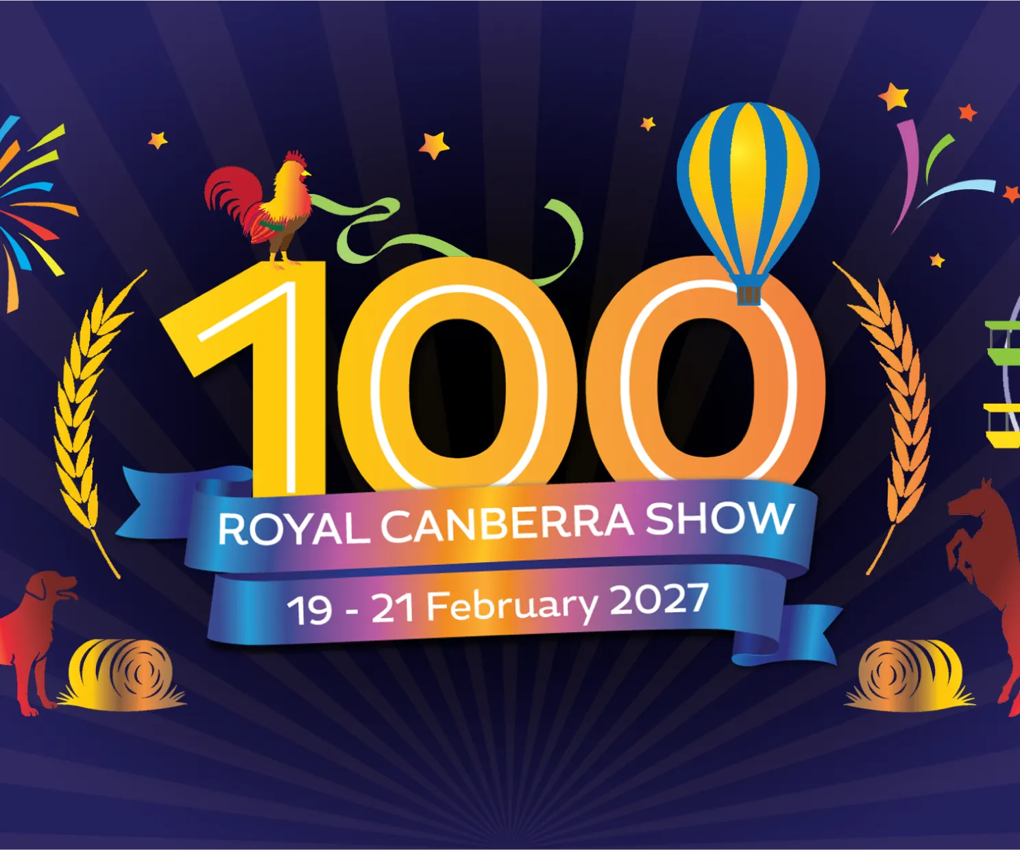 Royal Canberra Show poster celebrating 100 years